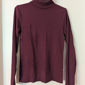 J. Crew Red Fitted Long Sleeve Top